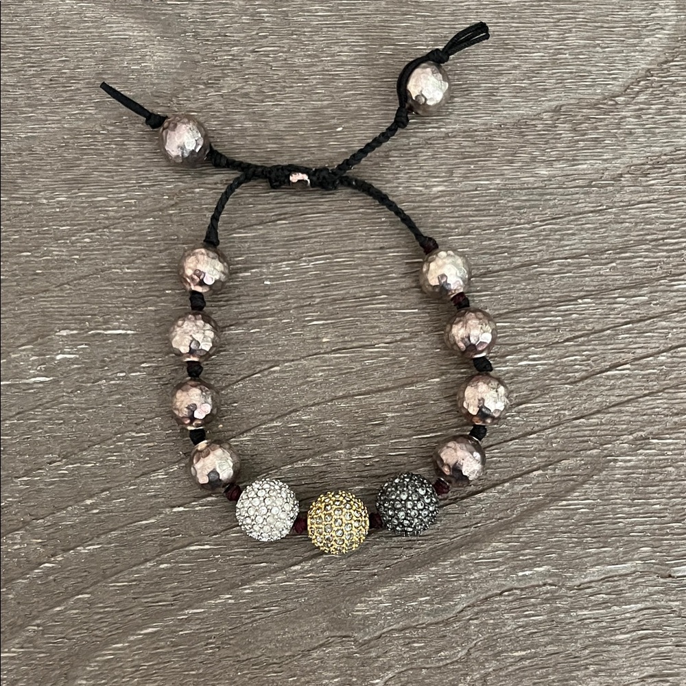 Tai Black and Gold Beaded Bracelet Neiman Marcus